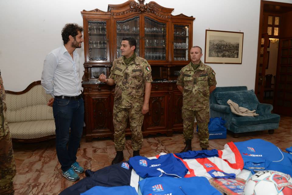 L'Olympic Salerno a sostegno della missione del Reggiomento Cavalleggeri Guide (19°) per la missione in Libano